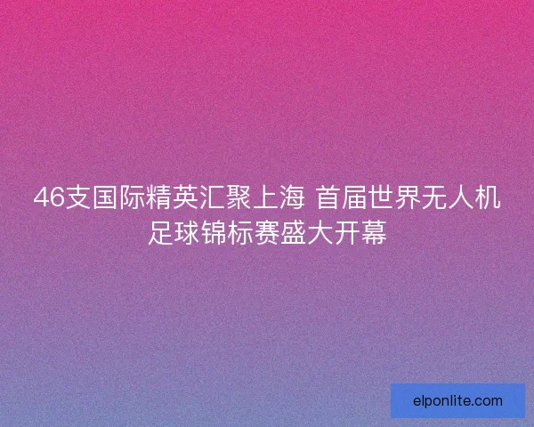 46支国际精英汇聚上海 首届世界无人机足球锦标赛盛大开幕 46支国际精英汇聚上海 首届世界无人机足球锦标赛盛大开幕
