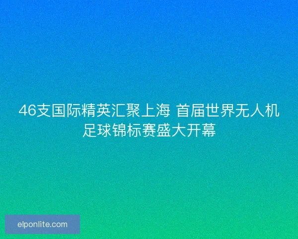 46支国际精英汇聚上海 首届世界无人机足球锦标赛盛大开幕